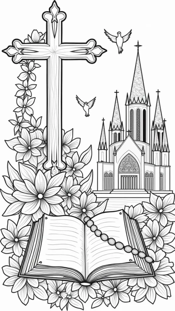 catholic coloring page